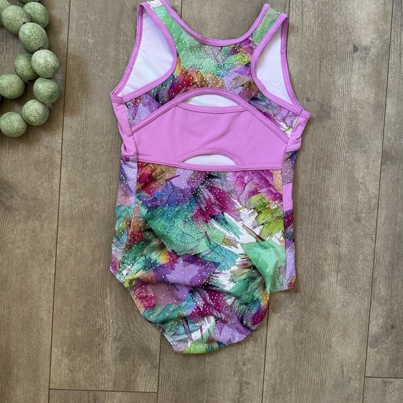 Capezio Future Star Girls Vibrant Multi Color Dance Leotard One-Piece Size Small - Picture 10 of 16